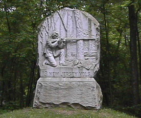 13th NJ Monument at Gettysburg, PA