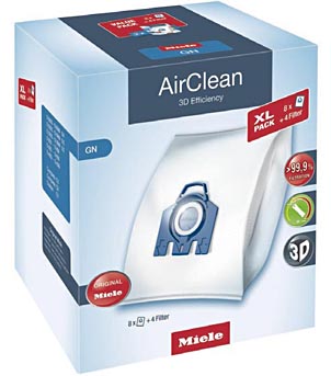 Miele AirClean 3D XL Pack: 8 Miele GN Bags